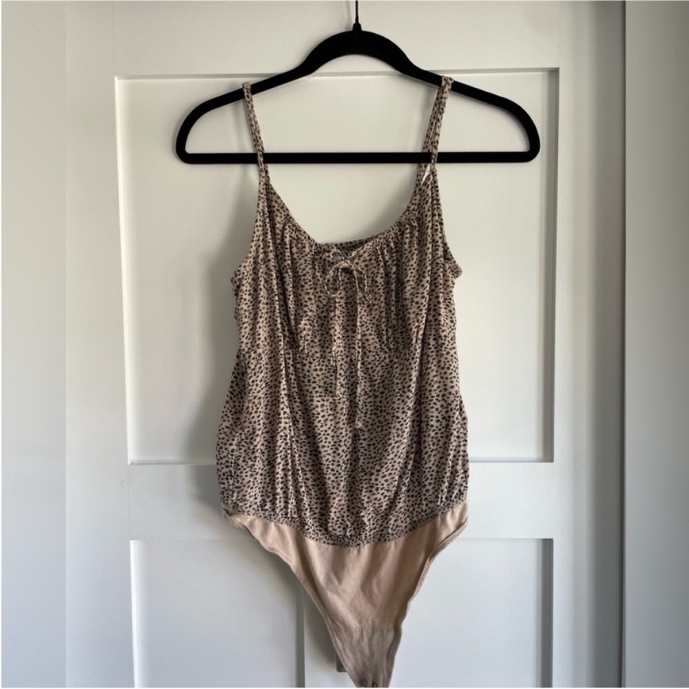 Abercrombie & Fitch Leopard Print Sleeveless Cami Bodysuit. Size Medium.